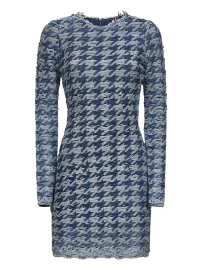 DIESEL DIESEL WOMEN SHORT HOUNDSTOOTH DRESS