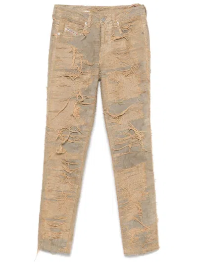 Diesel Women Skinny Jeans Denim In Beige