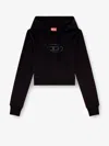 Diesel F-slimmy-hd Cropped Sweatshirt In Black