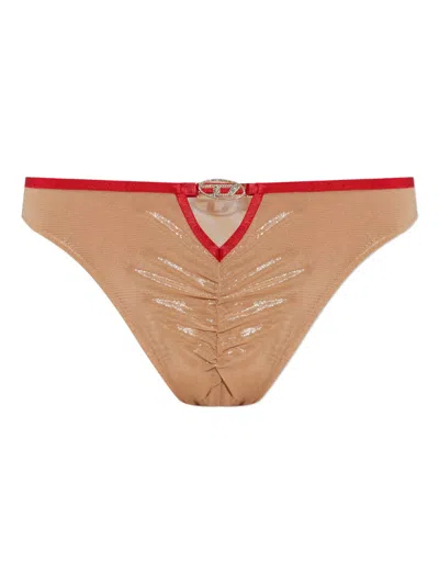 Diesel Embellished Keyhole Ruched In Brown