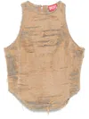 Diesel De Astro Fsg Cotton Top Destroyed Effect In Multicolor