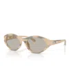 Diesel Woman Sunglass Dl3005u In Yellow Matte Dark Grey