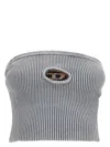 Diesel Strapless Top M In Gray
