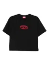 Diesel Women Black Stretch Cotton T-angie T-shirt In Black