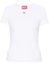 Diesel White Stretch Cotton T-shirt With Logo