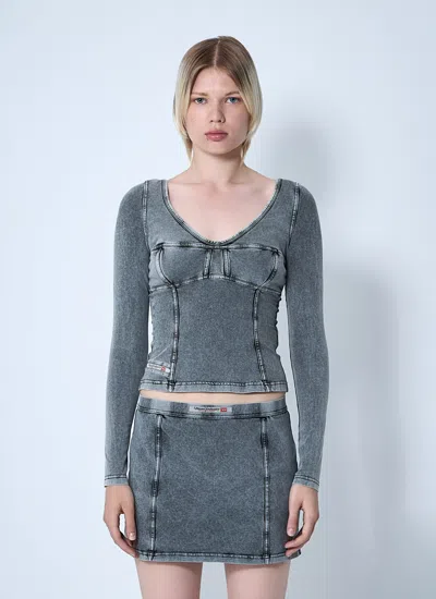 Diesel Women T-elin Top In Blue