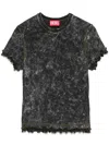 Diesel Black T-flu T-shirt In Multicolor