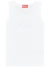 Diesel 't-lins' White Top With Oval D Logo On The Front