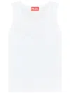 Diesel 't-lins' White Top With Oval D Logo On The Front In White