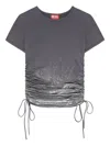 Diesel T-rey Metallic-detail Cinched Top In Multi
