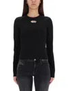 Diesel Long Sleeve Sweater In Black