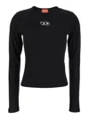 Diesel T-uncutie-long-d T-shirt In Black