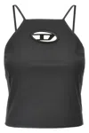 Diesel Black Twill T-wilight Top In Black