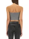 Diesel Blue M-clarksvillex-c Bandeau Top In Gray