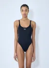 Diesel Black Microfibre Megan-utlt Bodysuit In Black