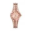 Diesel Women's Vert Three Hand Rose Gold-tone Stainless Steel Watch 32mm In Multi