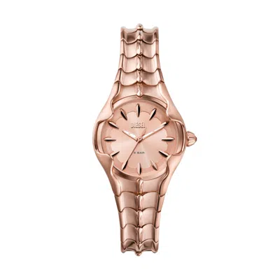 Diesel Women's Vert Three-hand, Rose Gold-tone Stainless Steel Watch In Multi