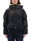 Diesel W-aves-fur Coat In Black
