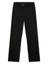 Diesel Straight Leg High-waisted Trousers With Belt Loops In Black