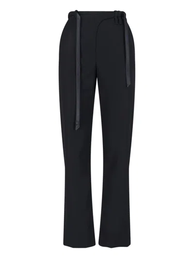 Diesel Women's Wool-blend Trousers With Stretch Comfort In Black