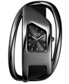Diesel Wrap-d Black Leather Watch In Black