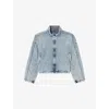 Diesel Womens 01 G-leam-r1 Denim-effect Woven Jacket In Blue