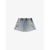 Diesel Womens 01 S-ound Denim-effect Woven Shorts In Gray