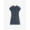Diesel Mini Dress In Denim-look Jersey In Blue