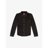 Diesel Womens 02 D-eazy Logo-embroidered Denim Shirt In Black