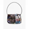 Diesel Multicolour Shoulder Bag With Unique Graphic Print And Versatile Design In Multicolor