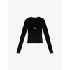 Diesel Womens 9xx M-olina Cut-out Wool Knitted Top In Black