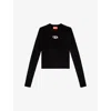 Diesel Long Sleeve Sweater In Black