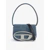 Diesel Womens 1dr Brand-plaque Denim Shoulder Bag Blue Denim In Blue Denim