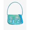 Diesel 1dr Structured Denim Shoulder Bag In Light Blue Green