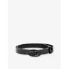 Diesel Leather Belts With Adjustable Fit And Pointed Tip In Black