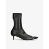 Diesel D-venus-stivali A Calzino Con Placca Oval D In Black