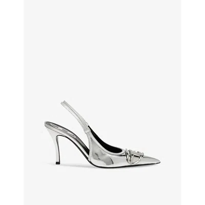 DIESEL WOMENS T9002 D VENUS METALLIC FAUX-LEATHER HEELED COURTS EUR 39 / 6 UK