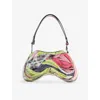 Diesel Womens Lime Play Faux-leather Shoulder Bag In Lime