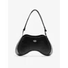 Diesel 'play' Black Shoulder Bag With Oval D Logo Detail On The Front In Ecoleather Woman In T8013