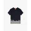 Diesel Womens 9xxa T-inlay-r1 Tulle-inlay Stretch-woven T-shirt In Black