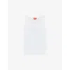 Diesel 't-lins' White Top With Oval D Logo On The Front In 100