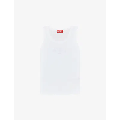DIESEL WOMENS 100 T-LYNYS-OD BRAND-APPLIQUÉ STRETCH-COTTON TOP