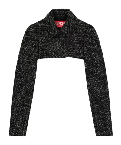 Diesel Womens G-anne Cropped Blazer In Black