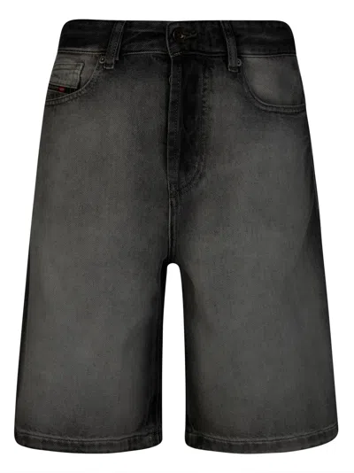 Diesel Womens Mini Denim Shorts For Summer Style In Black