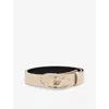 Diesel Womens  B-1dr Logo-buckle Leather Belt