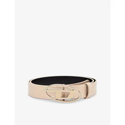 Diesel Womens  B-1dr Logo-buckle Leather Belt
