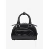 Diesel Womens T8013 1dr Dome Leather Cross-body Bag In Black