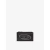 Diesel Womens  1dr Logo-plaque Leather Card Holder L