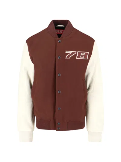 DIESEL WOOL BLEND BOMBER JACKET
