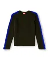 Diesel Wool-blend Jumper With Fuzzy Bands In Black